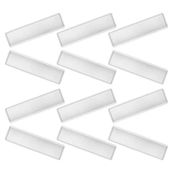 Zehuanyu 25pcs Index Card Pockets Clear Label Holders for Loading Plastic Pocket Sleeves for Organizing Storage Bins Library Cards Shelves Transparent