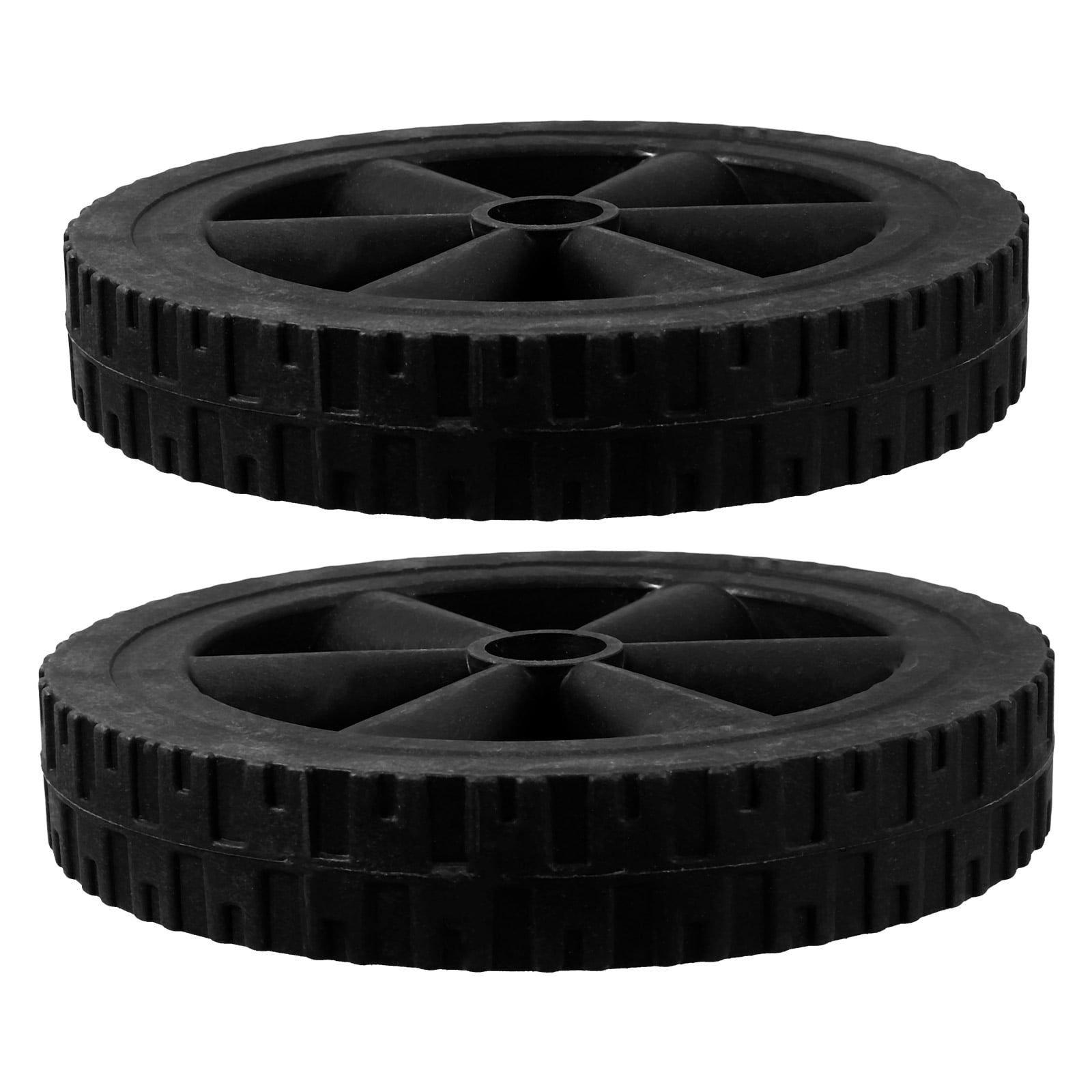2Pcs 8 8 Inch Heavy Duty Black Plastic Grill Wheels Replacement Parts Universal Gas BBQ Caster Spare Wheels for Grill Repair