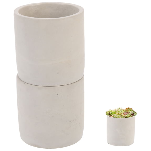 Zehuanyu 2Pcs Cement Flower Pot Household Multi-function Succulent Planting Pot