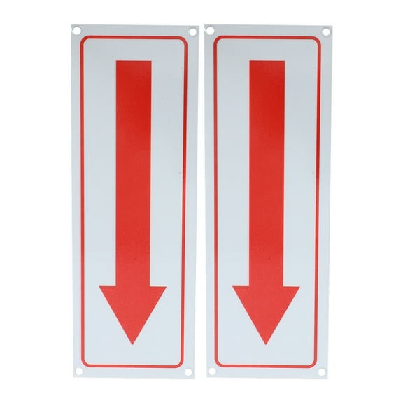 Zehuanyu 2pcs Aluminum Arrow Signs Right Direction Road Metal Arrow Sign Outdoor Arrow Directional Board Decor