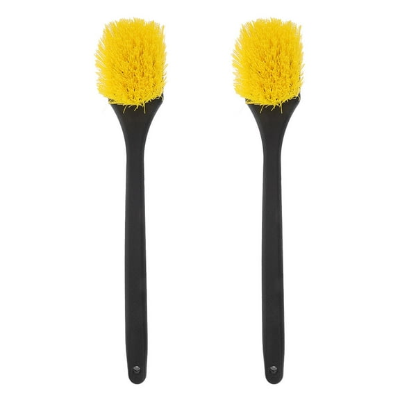 Zehuanyu 2pcs Car Wheel Brush Tire Brush Set Long Handle Rim Brush Car Detailing Brush Wheel Cleaning Brush Car Washing Brush