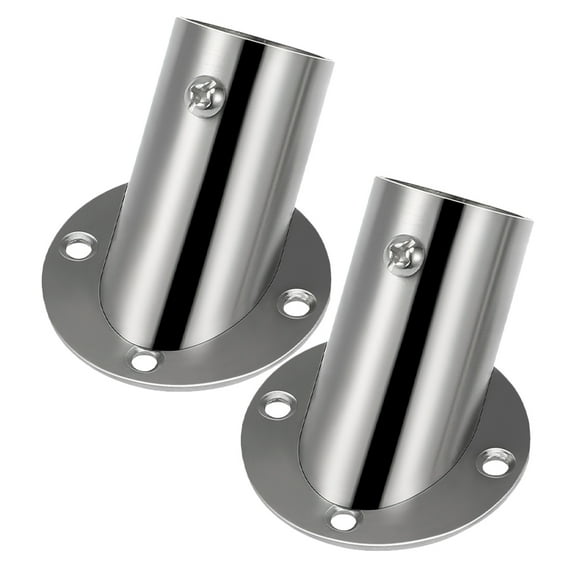 Zehuanyu 2pcs Curtain Rod Bracket Shower Curtain Rod Base Shower Curtain Pole Holder Closet Rod Bracket for Window Bathroom Curtain Rod Socket 26mm