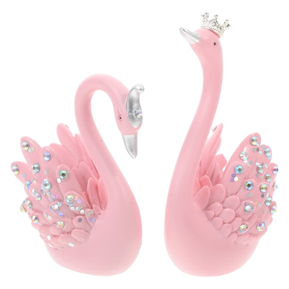 Zehuanyu 2pcs Dashboard Decorations Swan Shaped Car Ornaments Cute Car Decors Dashboard Decor