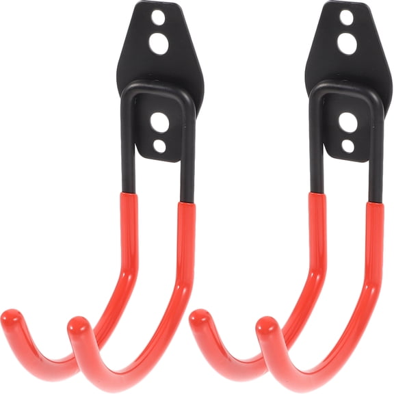 YOSADIER 2Pcs Grey Metal Wall Storage Hooks Durable for Garage Workshop