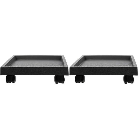 Zehuanyu 2pcs Plant Stand with Wheels Rolling Plant Stand Square Plant Dolly Flowerpot Tray