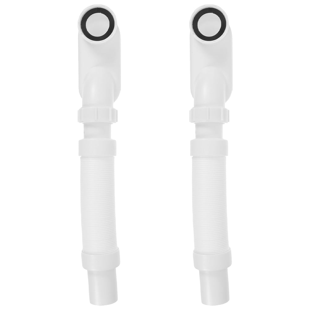 Zehuanyu 2pcs Rain Gutter Downspout Extensions Downspout Extender Threaded Telescopic Plastic Tube Bathtub For Rainwater Drainage Flexible Down Spout Drain Extension Pipe