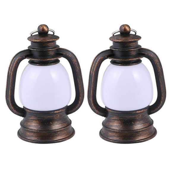 Zehuanyu 2pcs Retro Small Kerosene Lamp LED Vintage Horse Lantern Mini Pony Lamp Emergency Tent Lamp(Ancient Copper)