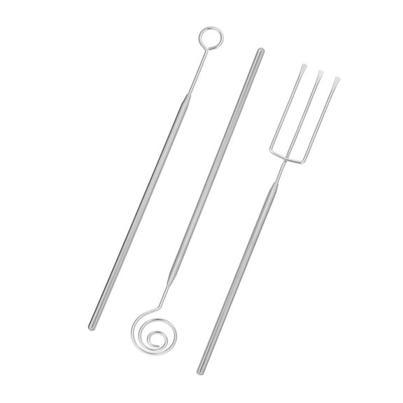 Zehuanyu 3 Pcs Candy Making Supplies Kit Adornment Dipping Sauces Kits Silver