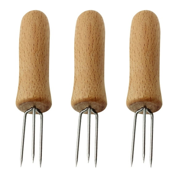 Zehuanyu 3 Pcs Corn Fork Charcuterie Marshmallow Roasting Sticks on The Cob
