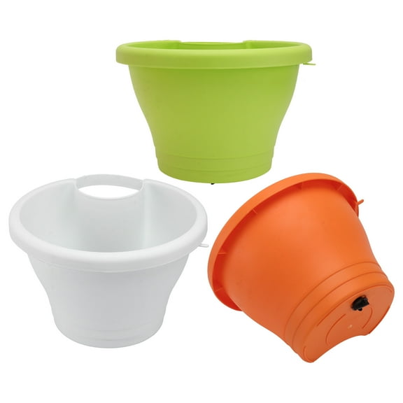 Zehuanyu 3 Pcs Plant Pots for down Pipes White Drain Planters Plants Clean Your Lovely