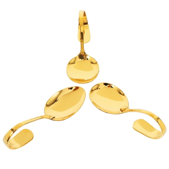 Zehuanyu 3 Pcs Serving Spoon Nut Clip Car Concentrated Golden