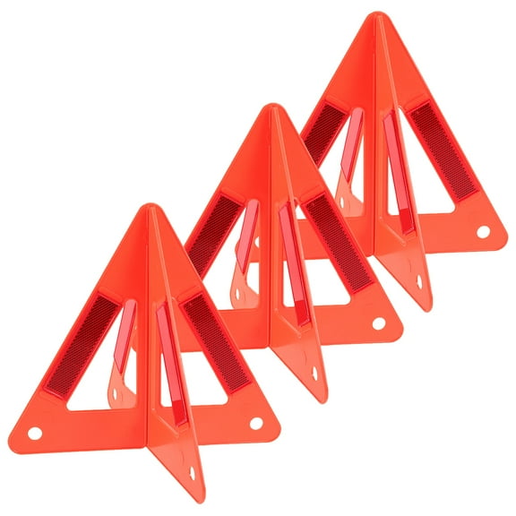 Zehuanyu 3 Pcs Warning Triangle Turf Tailgate Traffic Markers