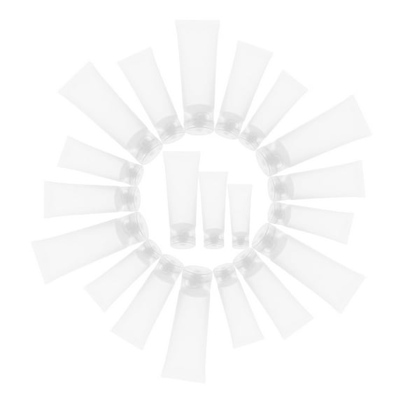 Zehuanyu 30pcs Empty Squeeze Tubes Refillable Travel Plastic Tube Bottles for Toothpaste Shampoo Body Lotion Facial Cleaner  20ml 30ml 50ml