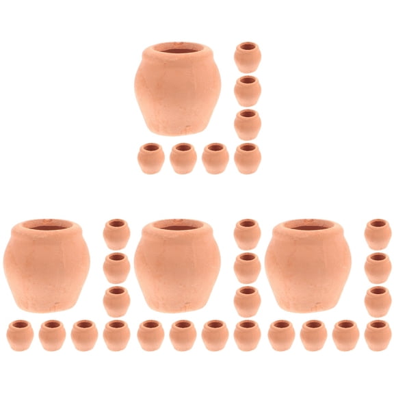 Zehuanyu 32 pcs Mini Clay Planter Pots Small Ceramic Succulents Planter Pots Mini Ceramic Plant Pot