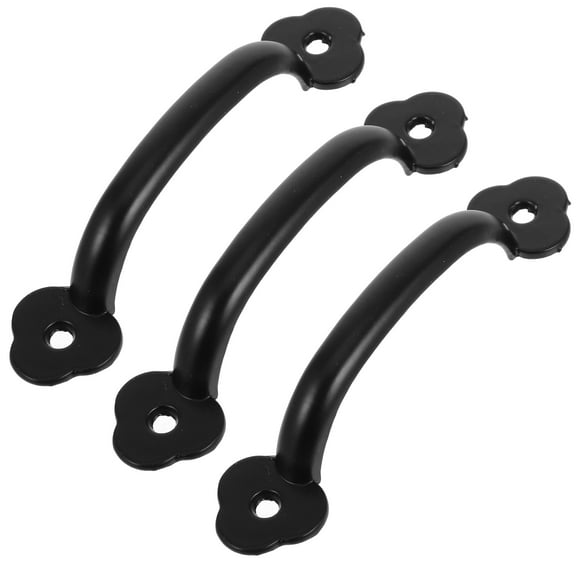 Zehuanyu 3-Pack Black Rustic Antique Drawer Pull Handles with Screws for Dresser, Bathroom, Kitchen, and Door Gate Pulls