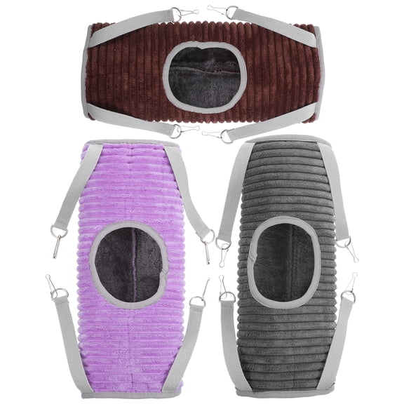 Zehuanyu 3-Piece Small Animal Cage Accessories Set with Hanging Bed Hammock, Cozy Squirrel Tunnel, and Hamster Bedding