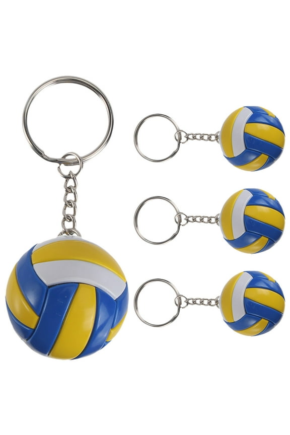 4 Pcs Ball Keychain Keychains Volleyball Gift Man