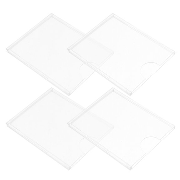 Zehuanyu 4-Pack Card Holder Display Stands with Clear Tape Cube Organizers for Office and Home Use