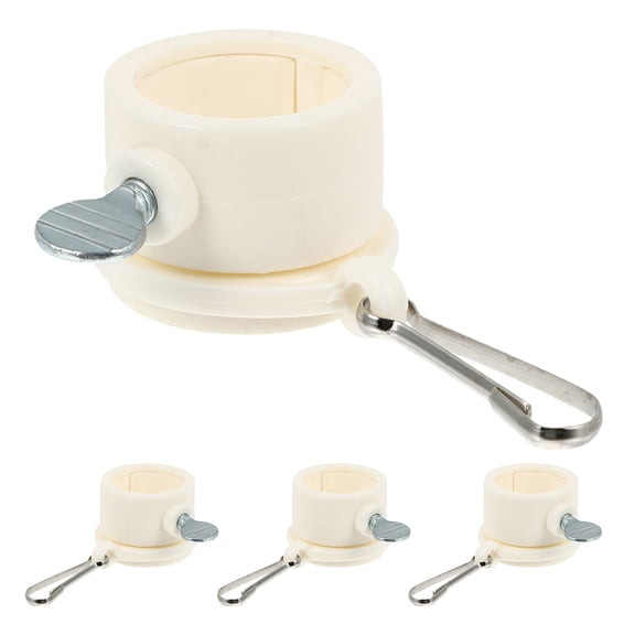 DEEPCRAFF Reusable Flag Pole Rings White 4Pcs 1.5X1.5X1.2In