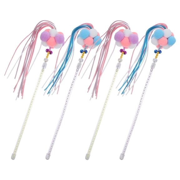 Zehuanyu 4 Pcs Interesting Cat Teaser Kitten Accessory Cats