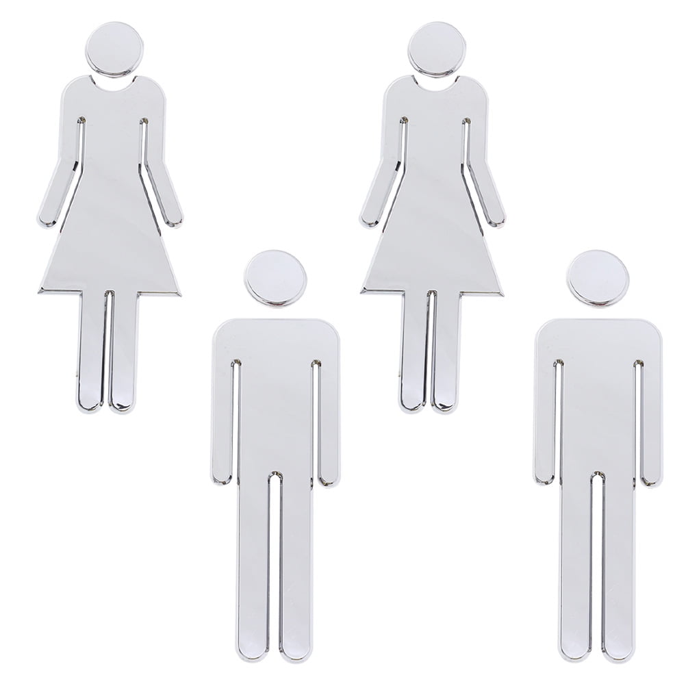 Zehuanyu 4 Pcs Logo Toilet Signboard Washroom Sign Miss Men and Women ...
