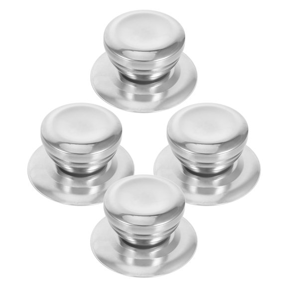 Zehuanyu 4 Pcs Lucky Keychains Pot Lid Accessory Handle 5.90X5.60X5.60CM Silver