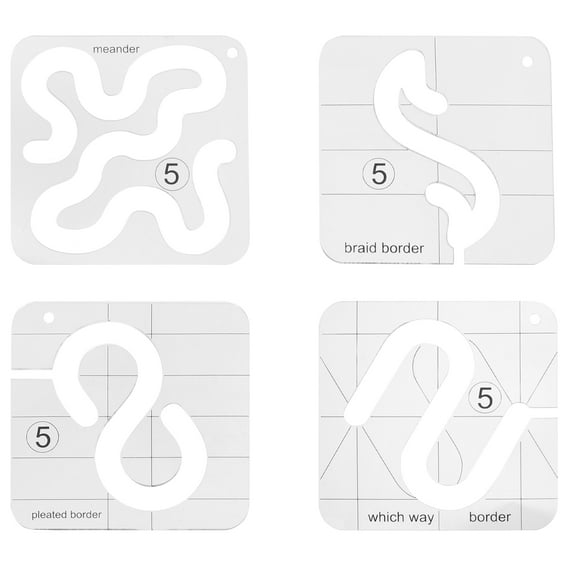 Zehuanyu 4 Pcs Machine Rotary Cutter for Fabric Sewing Patch Ruler Quilting Templates