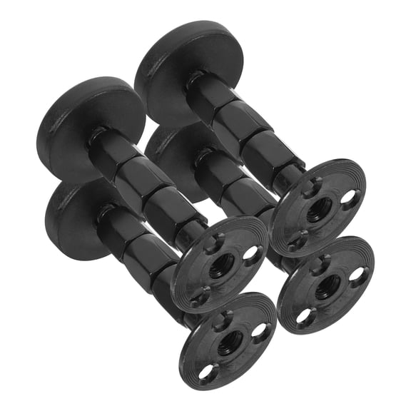 SOPOTUTU Adjustable Bed Base Support 4 Pcs Stainless Steel Bedside Anti Collision Stabilizer Noise Reduction Black