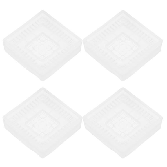 Zehuanyu 4 Pcs Outdoor Rugs Lid Table and Chair Mats Office 4.50X4.50X1.30CM Transparent