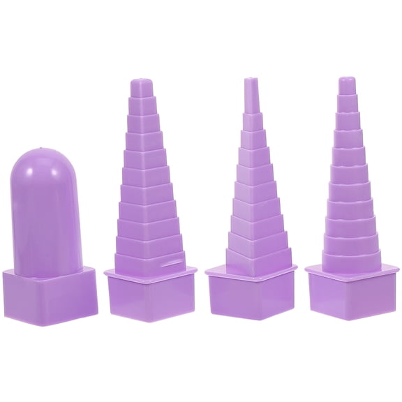 Zehuanyu  4 Pcs Paper Winding Tower Quilling Patterns Soldering Machine Purple