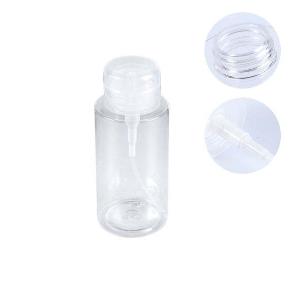 HEMOTON 4Pcs Small Clear Travel Pump Bottles for Women Cosmetics Storage 160ml