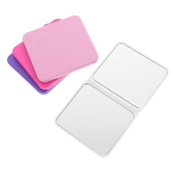 Zehuanyu Set of 4 Vintage Portable Makeup Mirrors for Girls, Stylish Design, Size 7.00X6.50X0.50CM