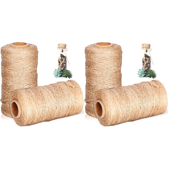 Zehuanyu 4 Rolls Linen Twine Rope Strings for , Glass Jars, Decorations, Crafts and Packaging