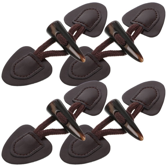 4 Sets Vintage Style Toggle Buttons for Coat Replacement Fastener Clothing