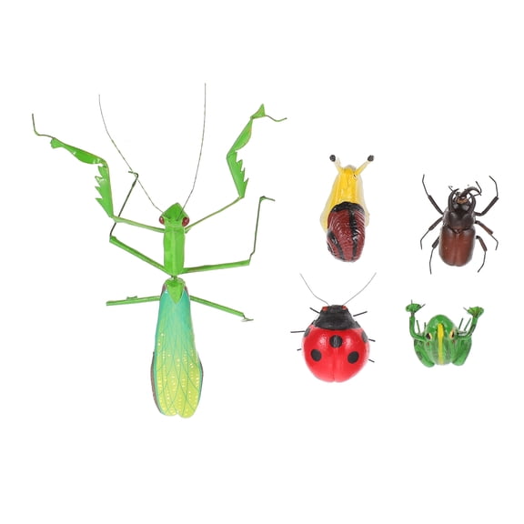 EXHUMKY Mini Simulated Animal Garden Decor Clay Wire Models Set of 5 Cute Outdoor Indoor Decorative Figurines