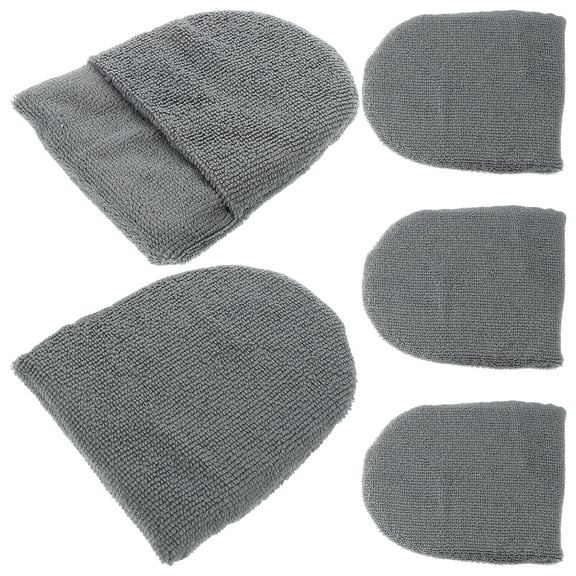 Zehuanyu  5 Pcs Car Wax Applicator Pad Waxing Polishing Long-handled Spatula Scrub Sponge Grey