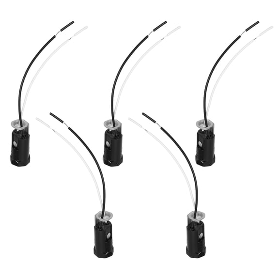 Zehuanyu 5 Pcs E12 Bulb Retro Light Bakelite Lamp Holder Plug-in Type