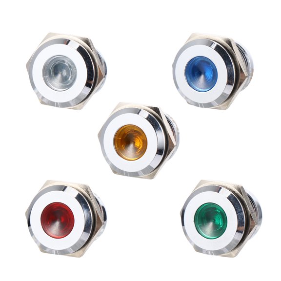 Zehuanyu 5 Pcs LED Indicator Light Signal Lamp for Dash Directional Car 12V-24V
