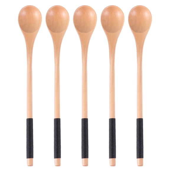 Zehuanyu 5-Piece Wooden Spoons Set for Cooking, Honey Pot, Honeycomb, and Baby Feeding Flatware
