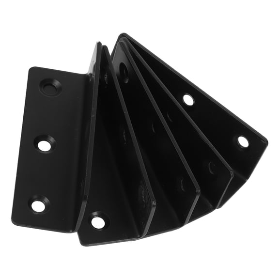 Zehuanyu 5 Pcs Stainless Steel Angle Brackets Exterior for Braces Black
