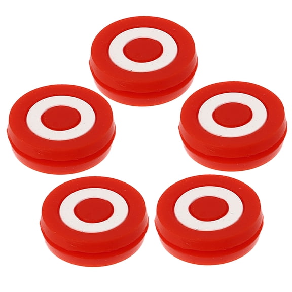 Zehuanyu 5-Pack Red Tennis Racket Shock Absorber Bracelets for Golf, PVC Material Dampeners