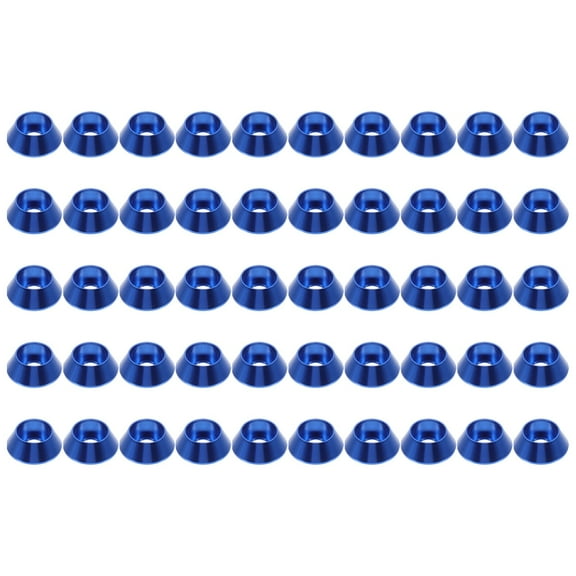 Zehuanyu  50 PCS Conical Screw Washers for Cylinder Assorted Screws Cone Blue