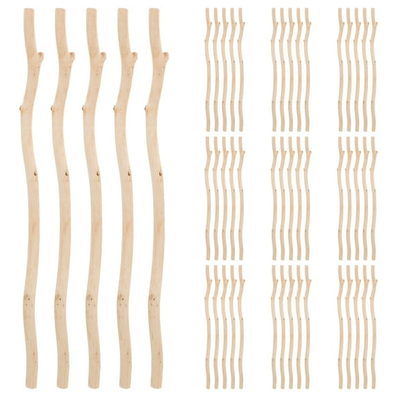 Zehuanyu 50 Pieces Bent Poles for Foosball Table Accessories, Log Tree Branch Style Decoration Set