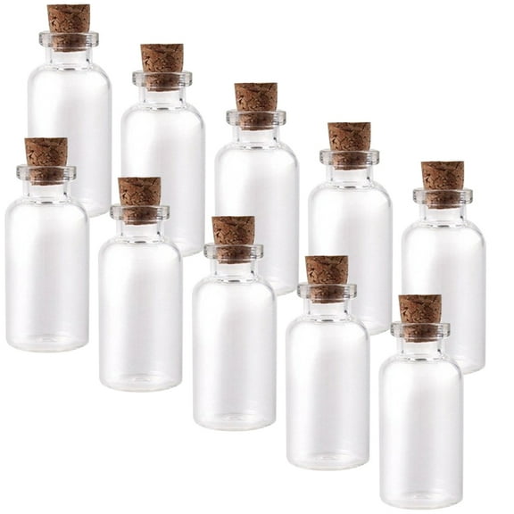 Zehuanyu  50 Pcs Glass Wish Jar Mini Bottle Baby Shower Stickers Tank Rhinestone Handle