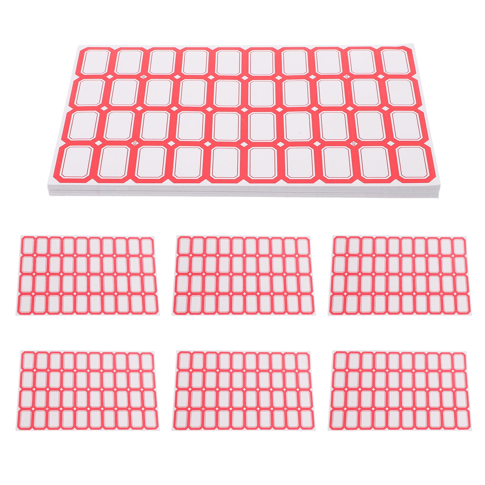 Sticky Tags Zehuanyu 50 Sheets of Red Sticky Name Tags and Price Label Stickers for ...
