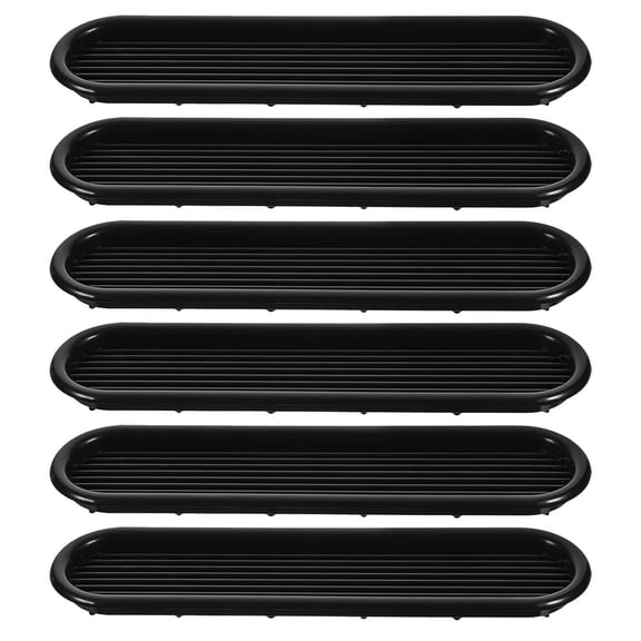 HEMOTON Raindrops 6PCS Oval Air Vent Louvered Grill Cover for Wardrobe Stove Shoes Cabinet Sink Kitchen Bathroom