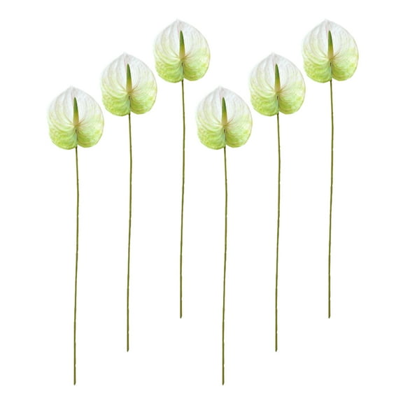 Zehuanyu 6 Pcs Bouquet Wildflowers Simulation Anthurium Andraeanum