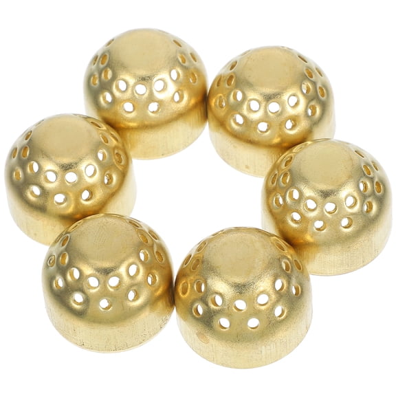 Zehuanyu  6 Pcs Gas Stove Burner Liners Top Cover Core Cap Accessories Golden