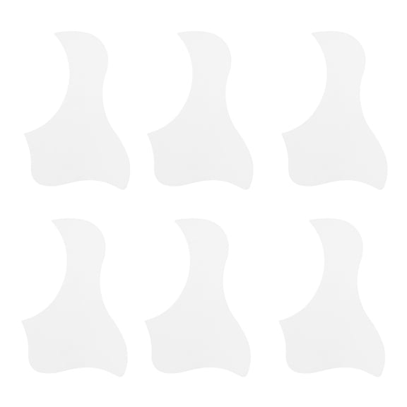 Zehuanyu 6 Pcs Guitar Scratch Plate Guard Holder Nail Stickers Transparent Guitars White