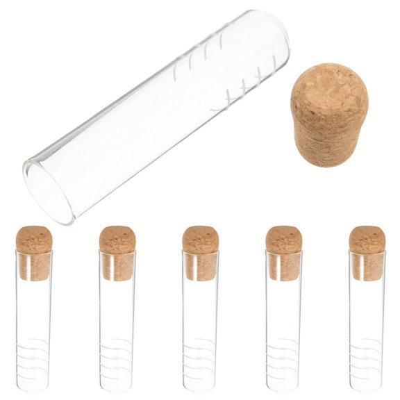Zehuanyu 6 Pcs Loose Tea Strainer Glass Infuser Tube Cup Syringe Umbrella-shaped Craft Transparent
